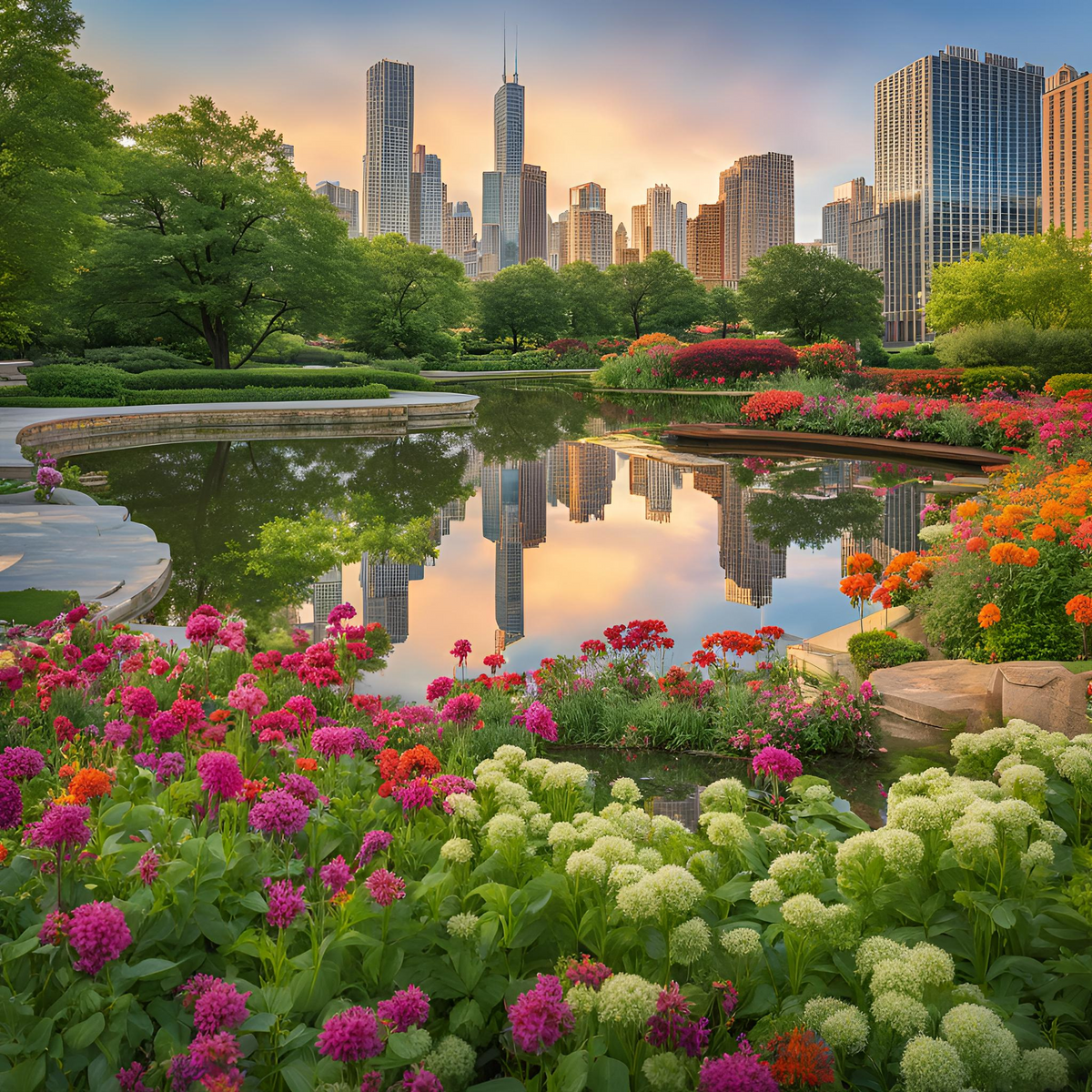 Reflections Water Gardens Illinois 